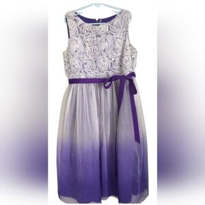 Kid's Dream Purple and White Dress EUC